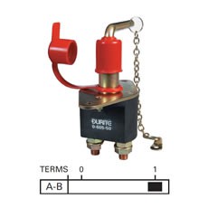 Durite Heavy Duty Battery Isolator with Removable Key and Splashproof Cover  - 250A 24V - Auto Electrical Supplies