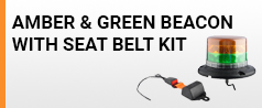 Dual Colour Single Bolt LED Beacon With Seat Belt